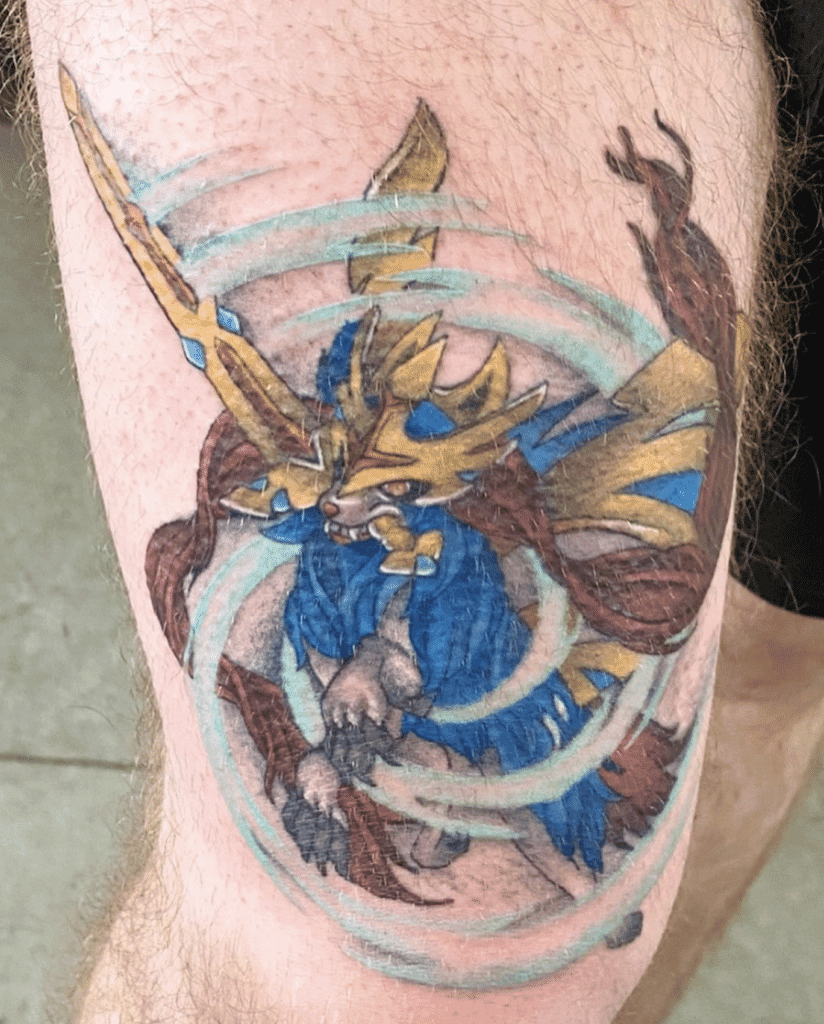 Zacian Swing Galar Pokémon Tattoo