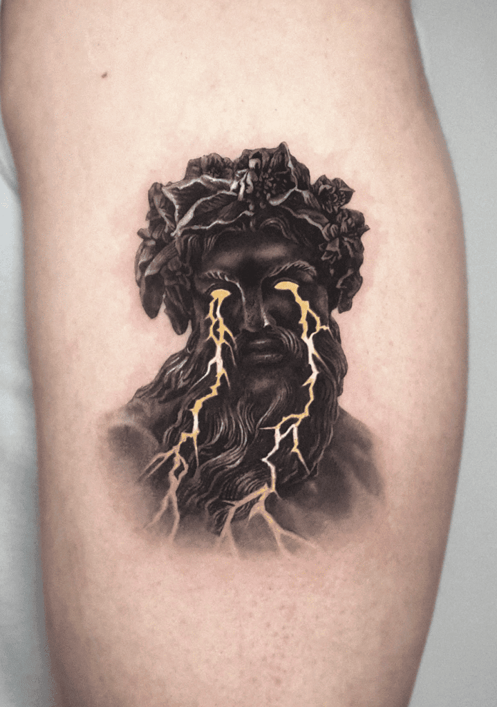 Zeus Lighning Greek Mythology Tattoo