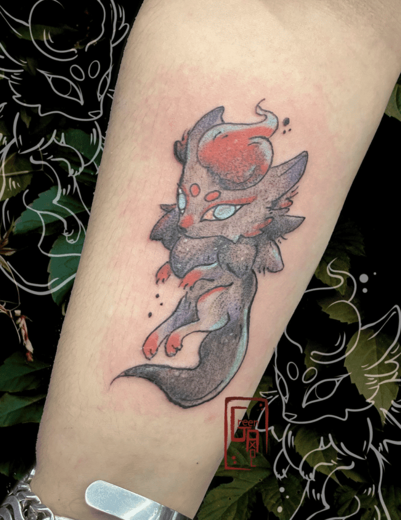 Zorua Japanese Unova Pokémon Tattoo