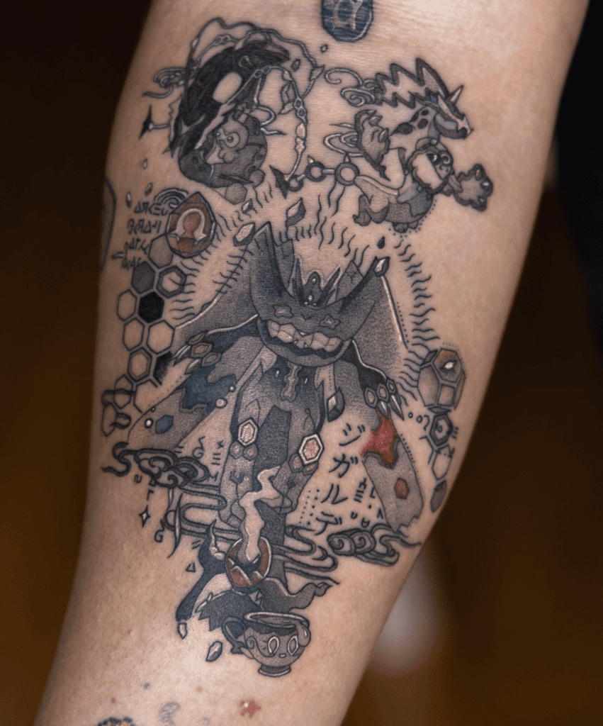 Zygarde Complete Kalos Pokémon Tattoo