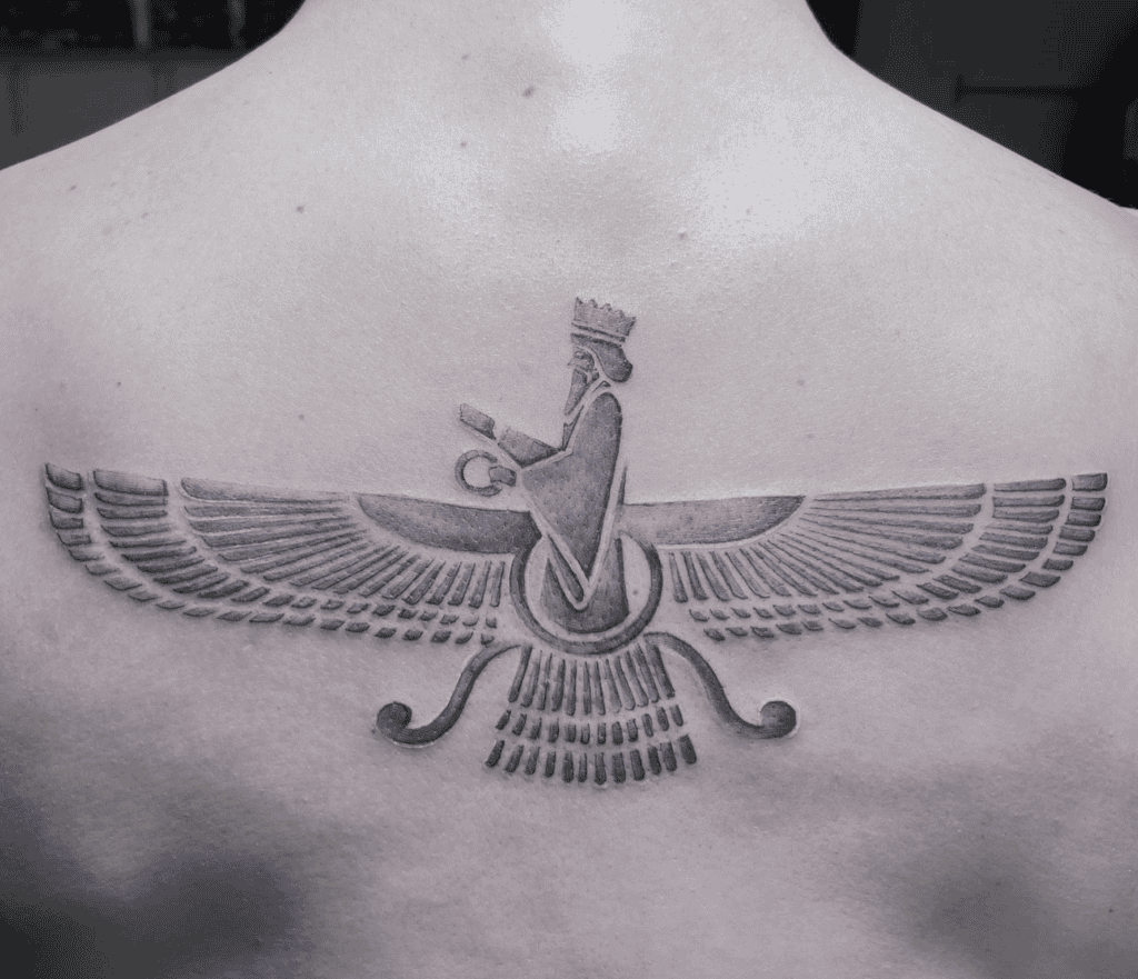 Ahura Mazda Persian Mythology Tattoo