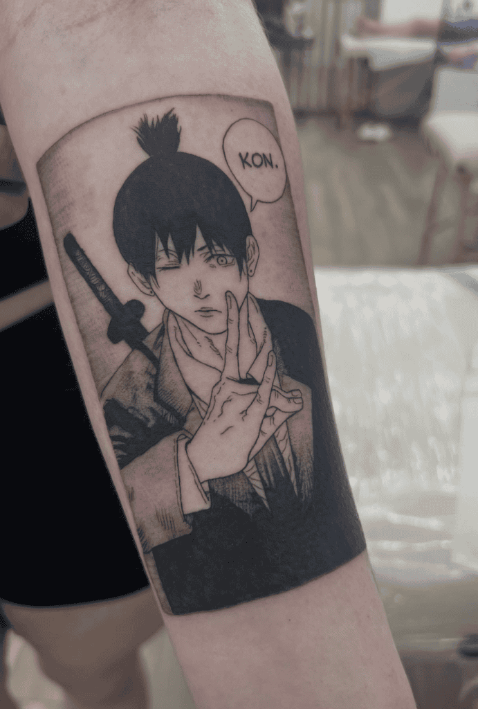 Aki Panel Chainsaw Man Tattoo