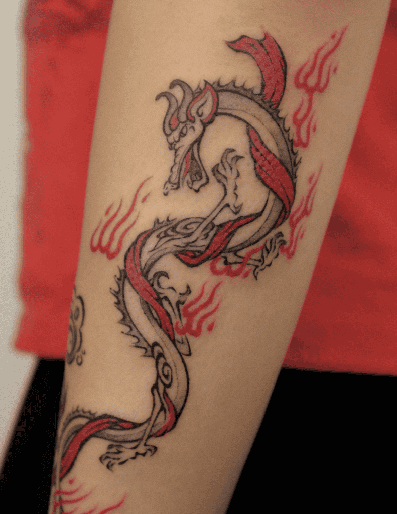 Ao Bing Dragon Chinese Mythology Tattoo