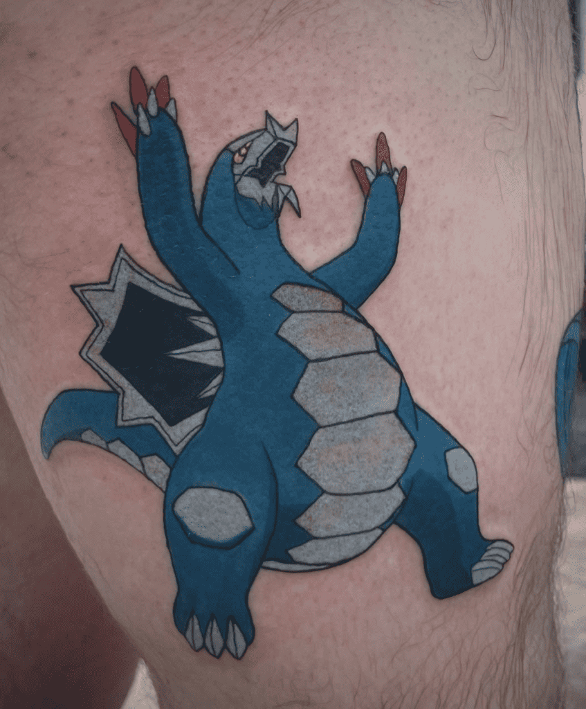 Baxcalibur Roar Paldea Pokémon Tattoo