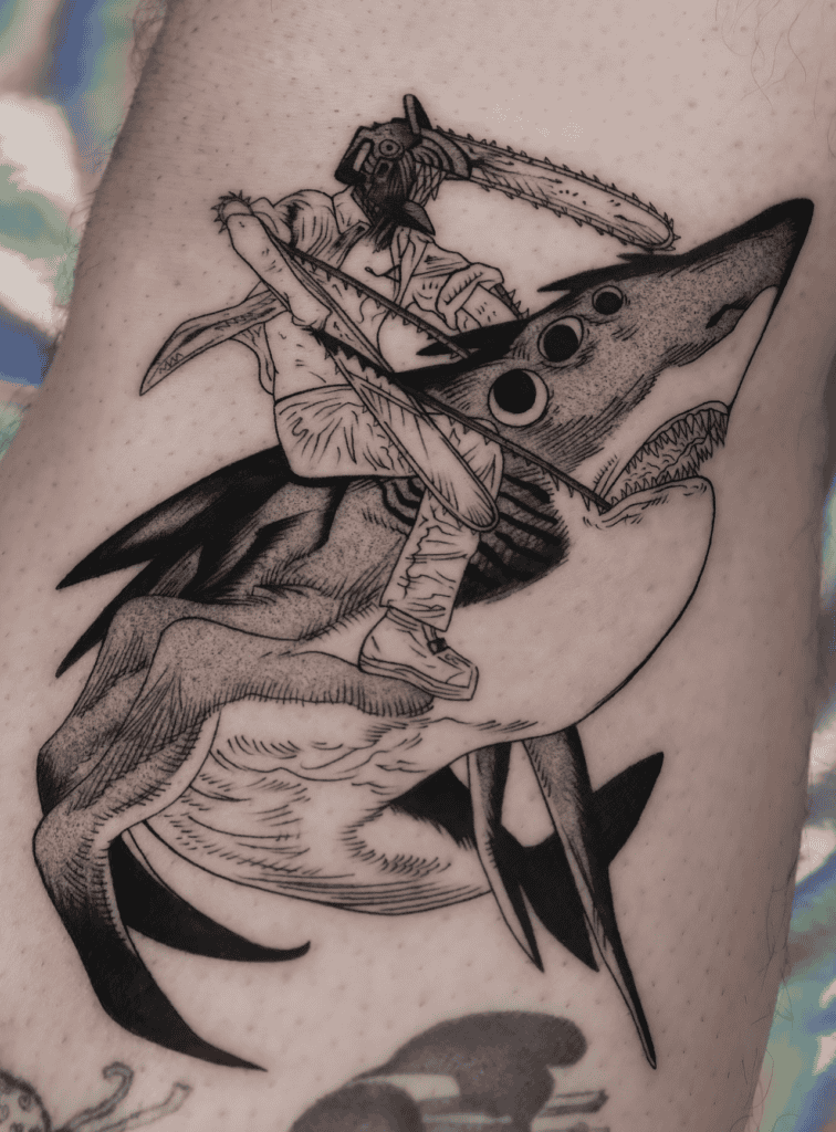 Beam Ride Chainsaw Man Tattoo