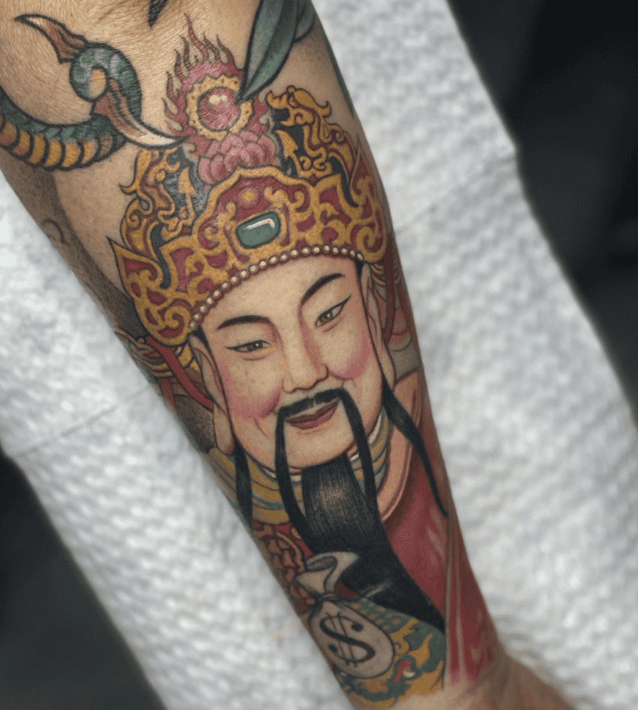 Caishen Chinese Mythology Tattoo