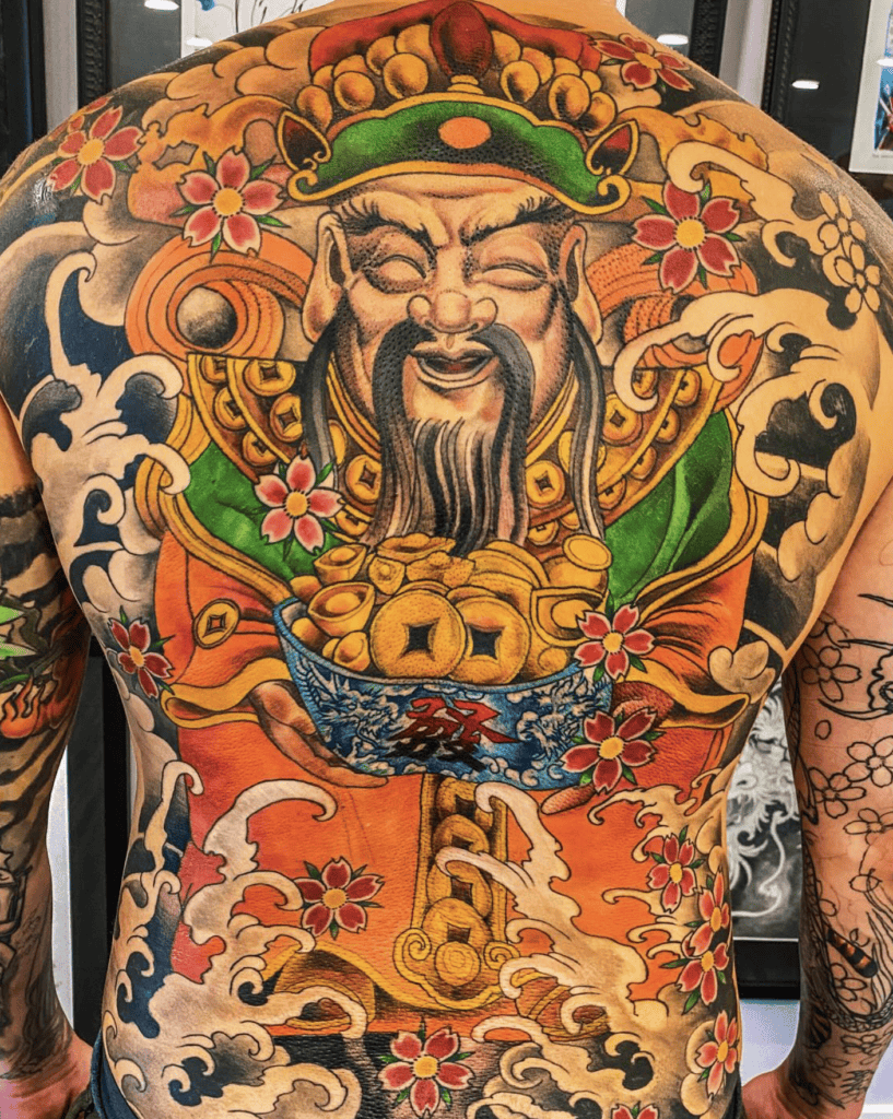 Caishen God Chinese Mythology Tattoo