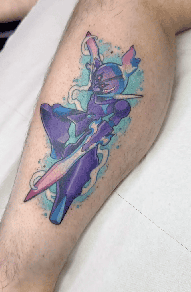 Ceruledge Simple Paldea Pokémon Tattoo