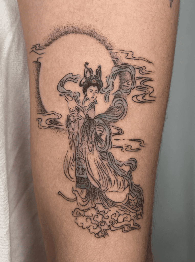 Chang’e Chinese Mythology Tattoo