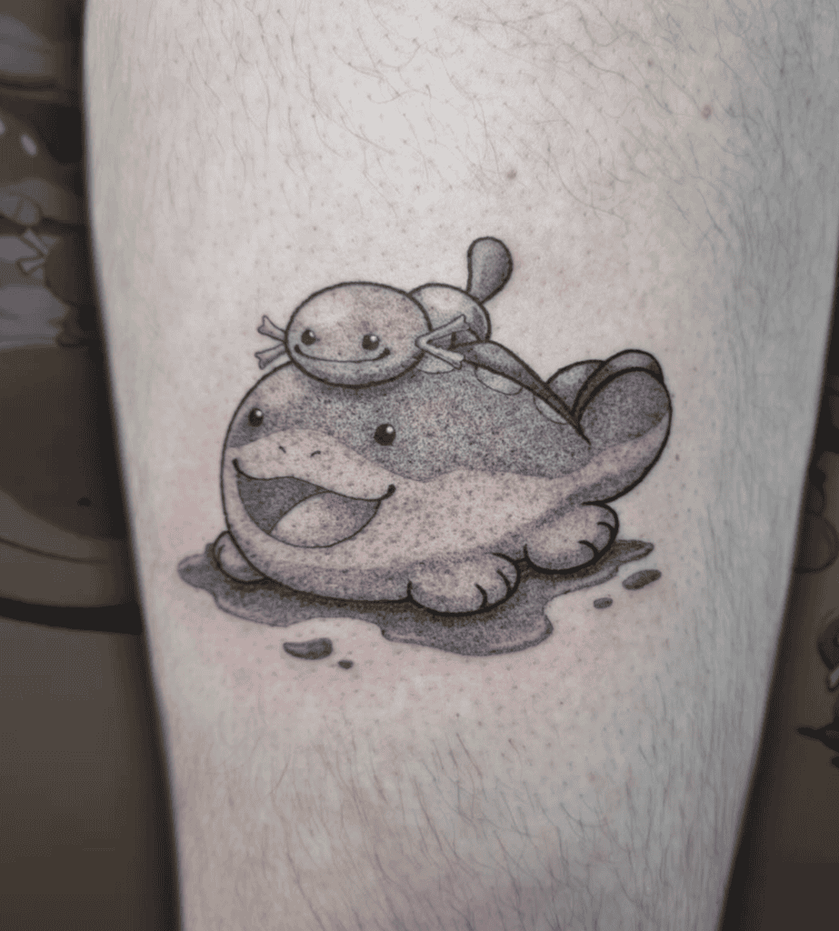 Clodsire Family Paldea Pokémon Tattoo