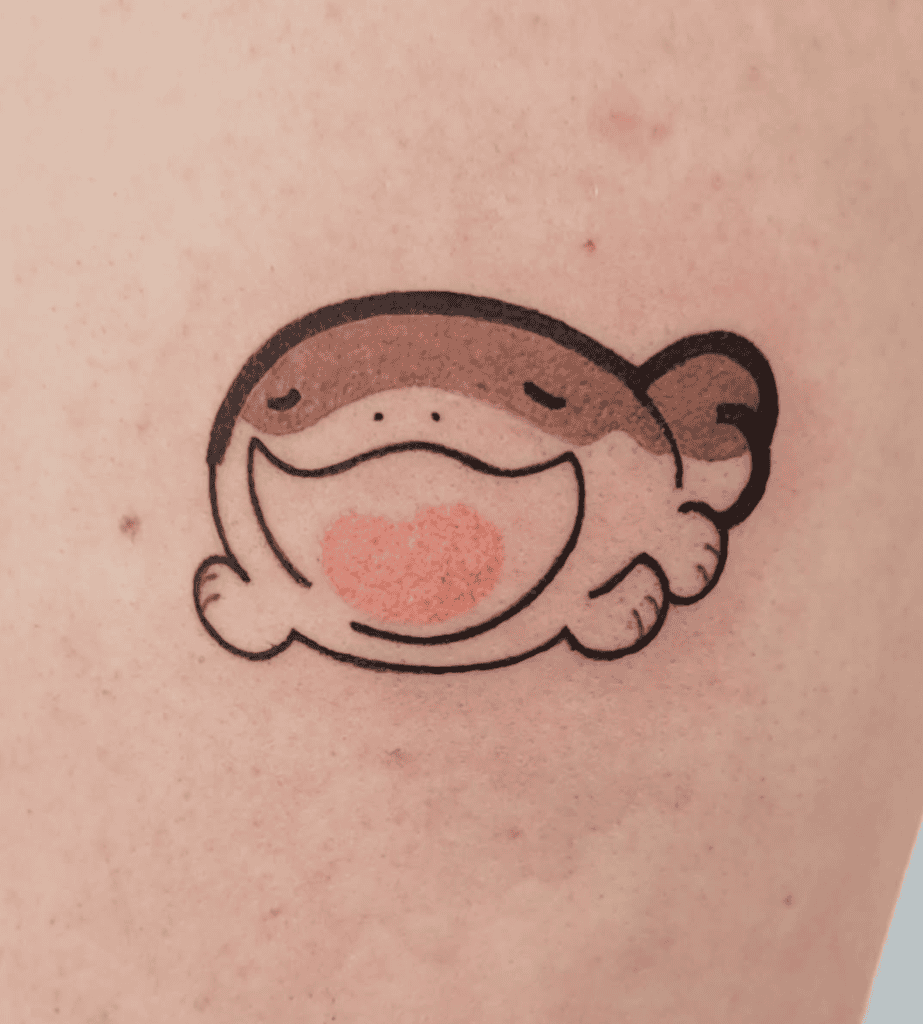 Clodsire Happy Paldea Pokémon Tattoo