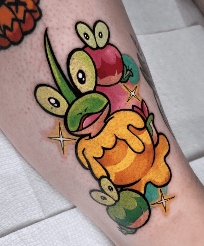 Dipplin Shiny Paldea Pokémon Tattoo