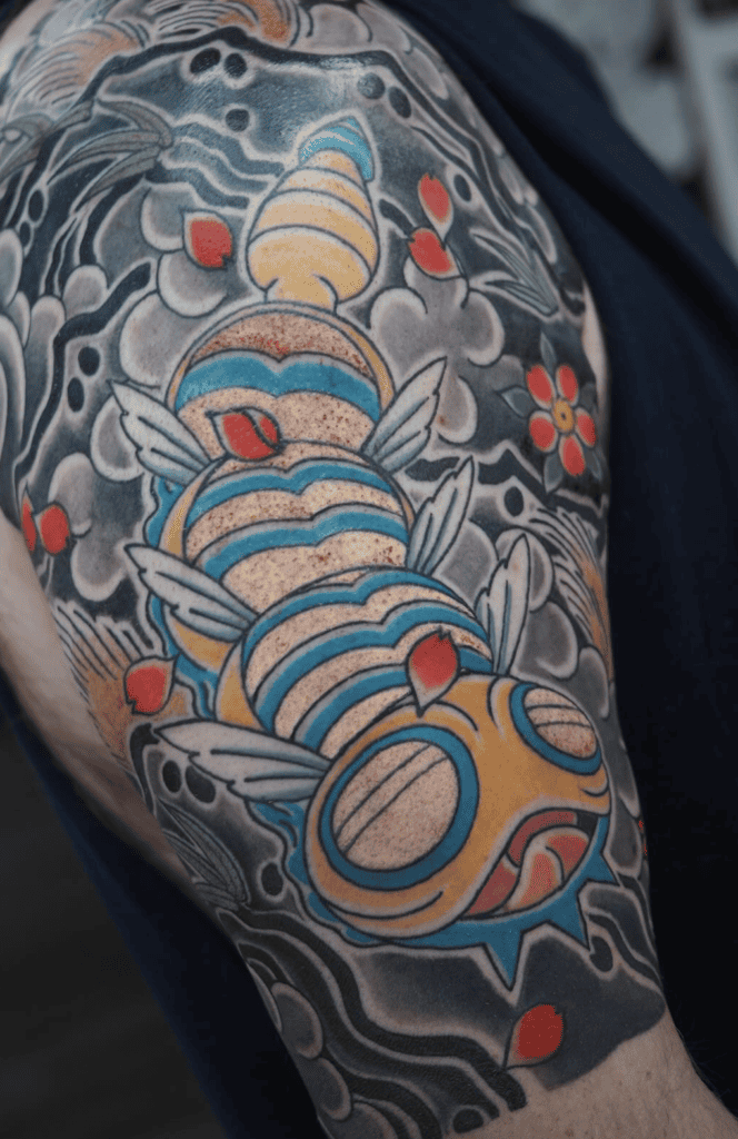 Dudunsparce Irezumi Paldea Pokémon Tattoo