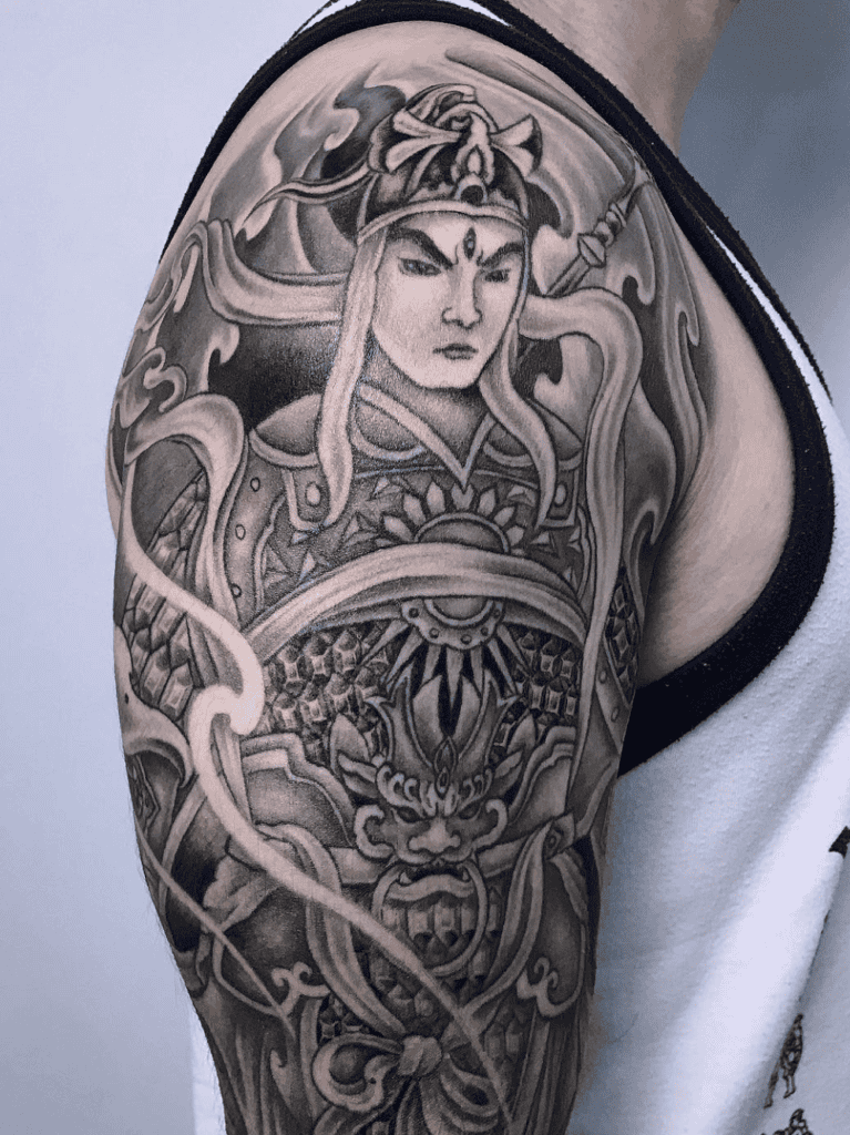 Erlang Shen Chinese Mythology Tattoo