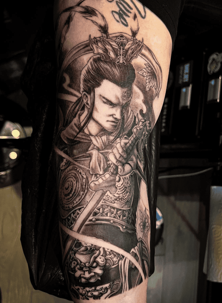 Erlang Shen Sword Chinese Mythology Tattoo