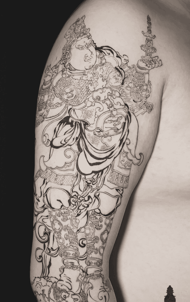 Four Heavenly Kings Fine Chinese Mythology Tattoo
