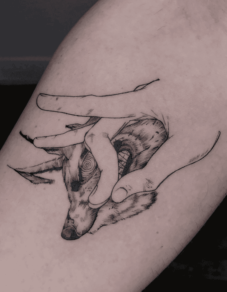 Fox Devil Simple Chainsaw Man Tattoo