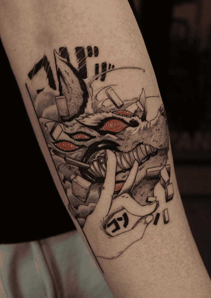 Fox Devil Smash Chainsaw Man Tattoo