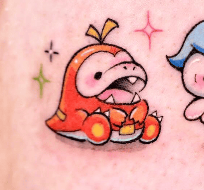Fuecoco Cute Paldea Pokémon Tattoo