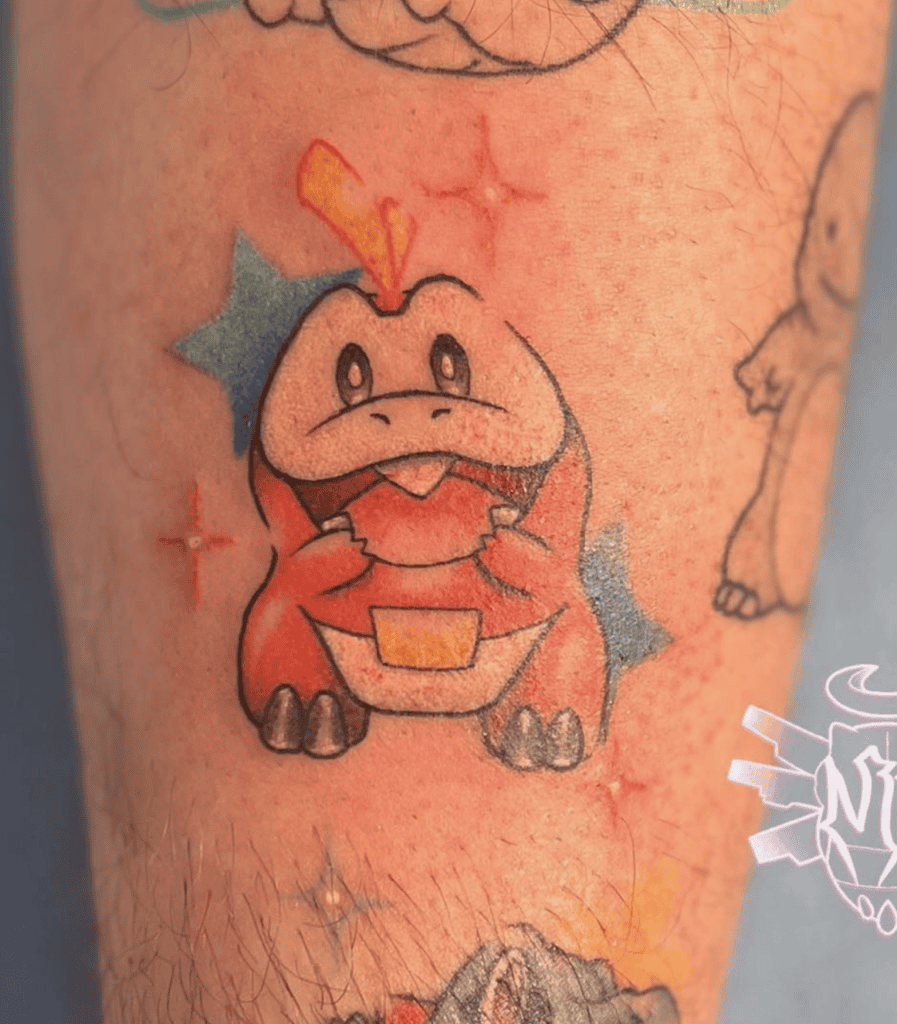 Fuecoco Happy Paldea Pokémon Tattoo