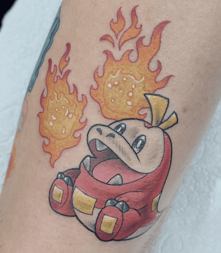 Fuecoco Paldea Pokémon Tattoo