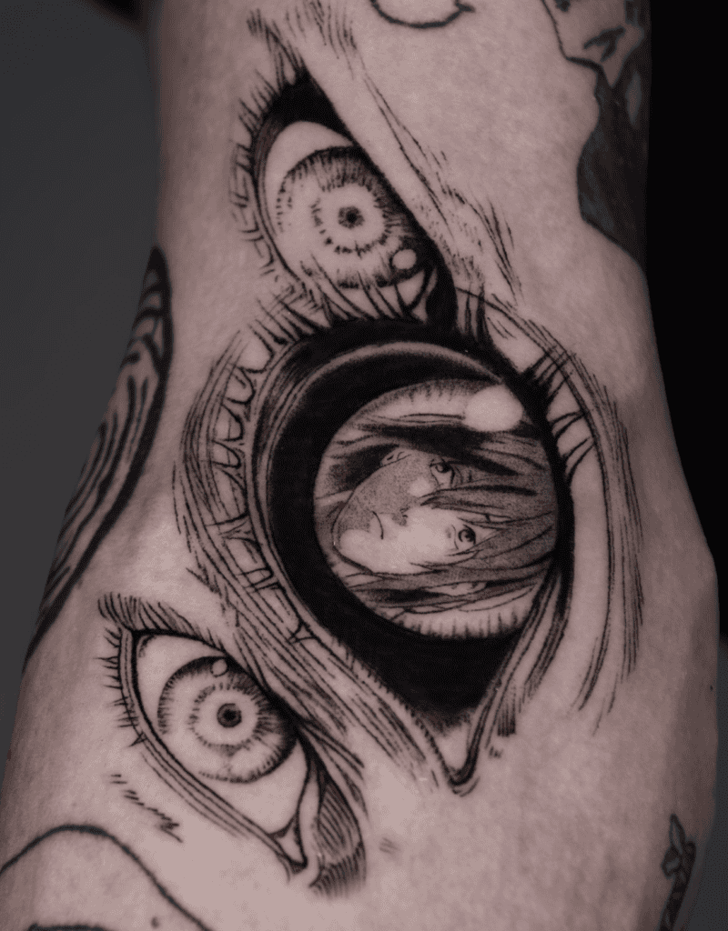 Future Devil Eyes Chainsaw Man Tattoo