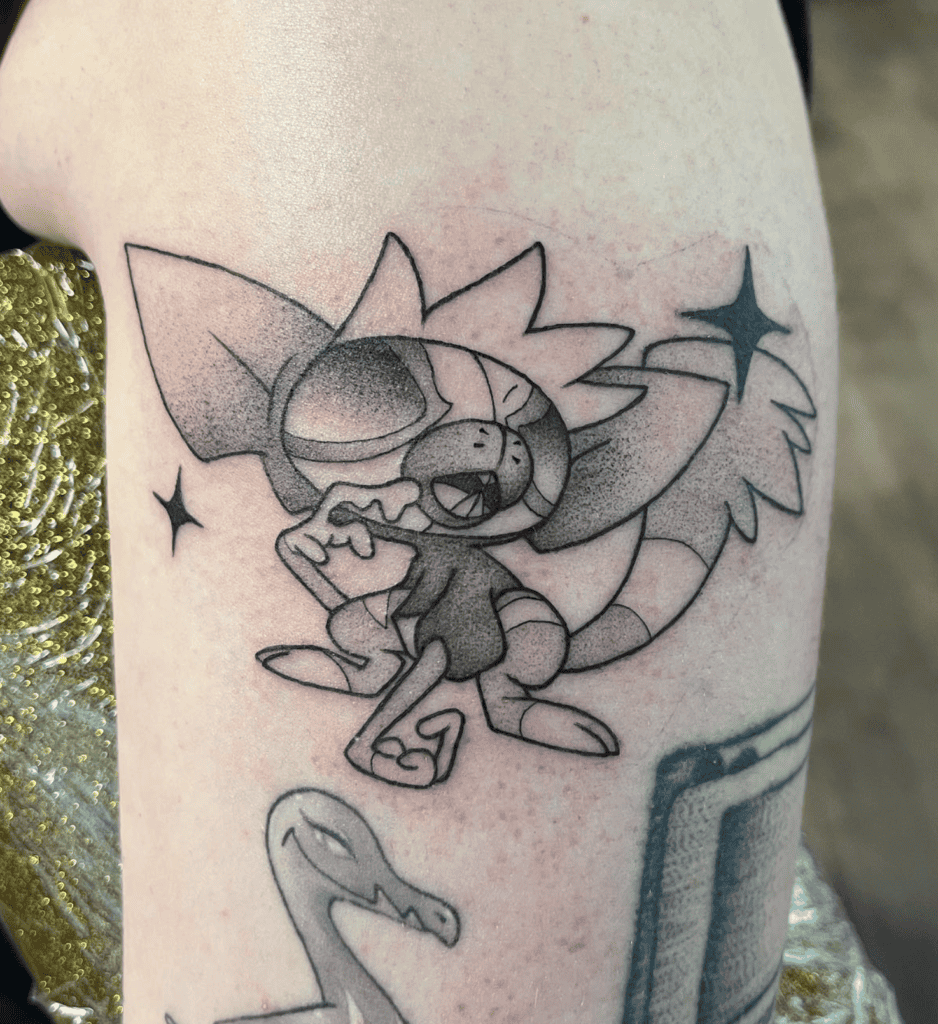 Grafaiai Simple Paldea Pokémon Tattoo