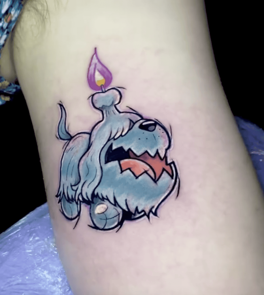 Greavard Candle Paldea Pokémon Tattoo