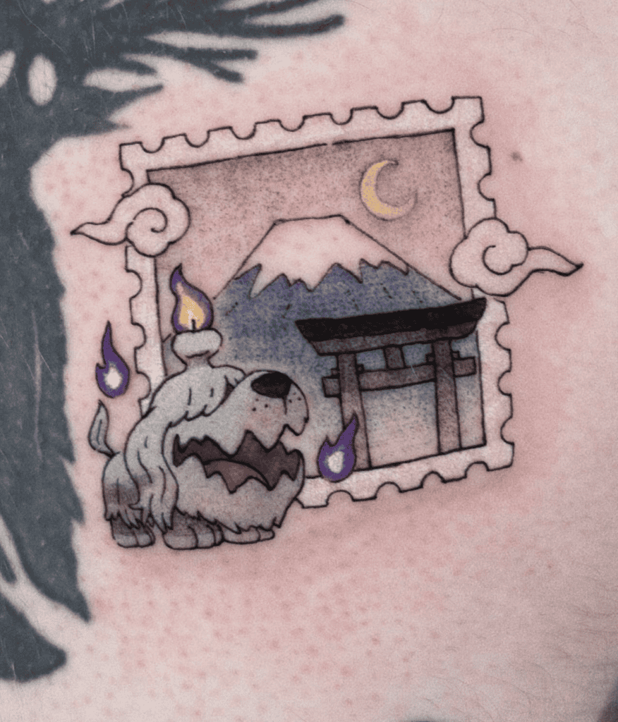 Greavard Stamp Paldea Pokémon Tattoo