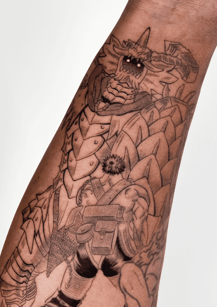 Grunbeld Fight Beserk Tattoo