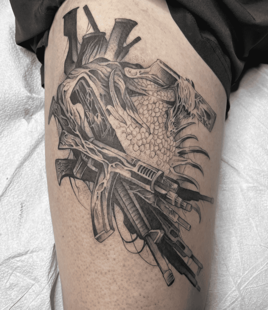 Gun Devil Chainsaw Man Tattoo