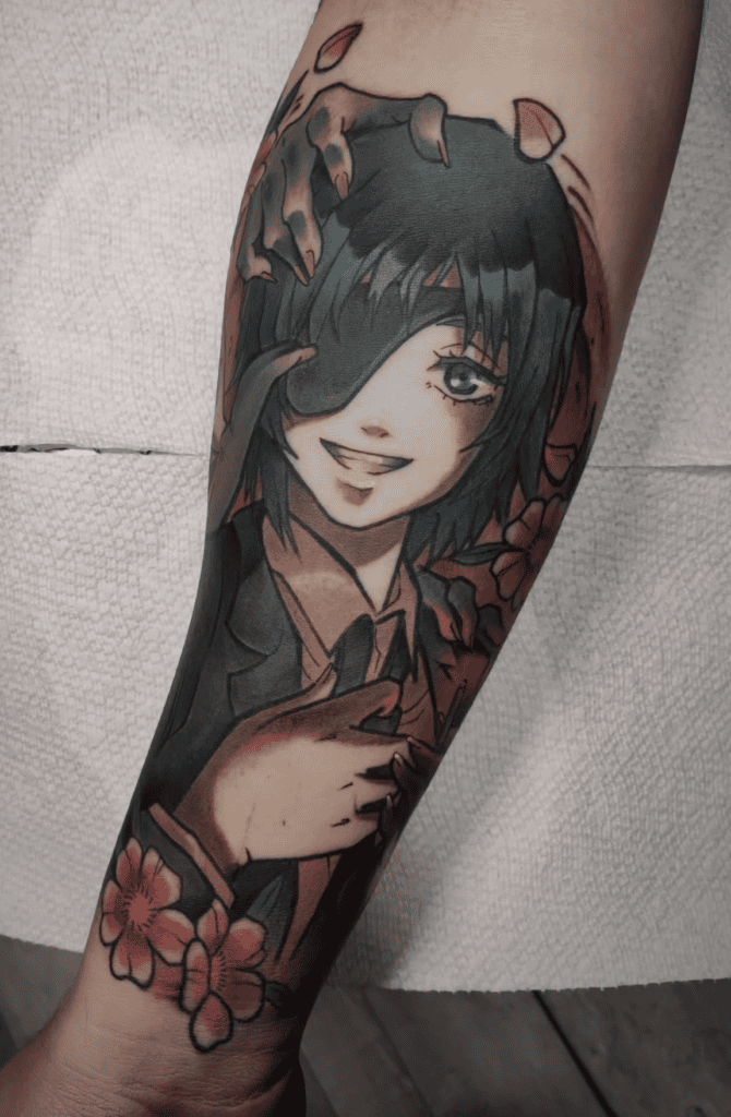 Himeno Happy Chainsaw Man Tattoo