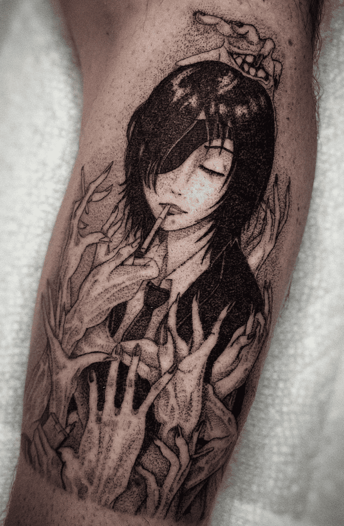 Himeno Smoke Chainsaw Man Tattoo