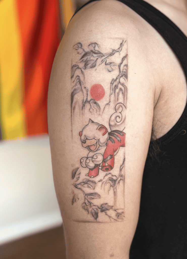 Hisuian Growlithe Frame Hisui Pokémon Tattoo