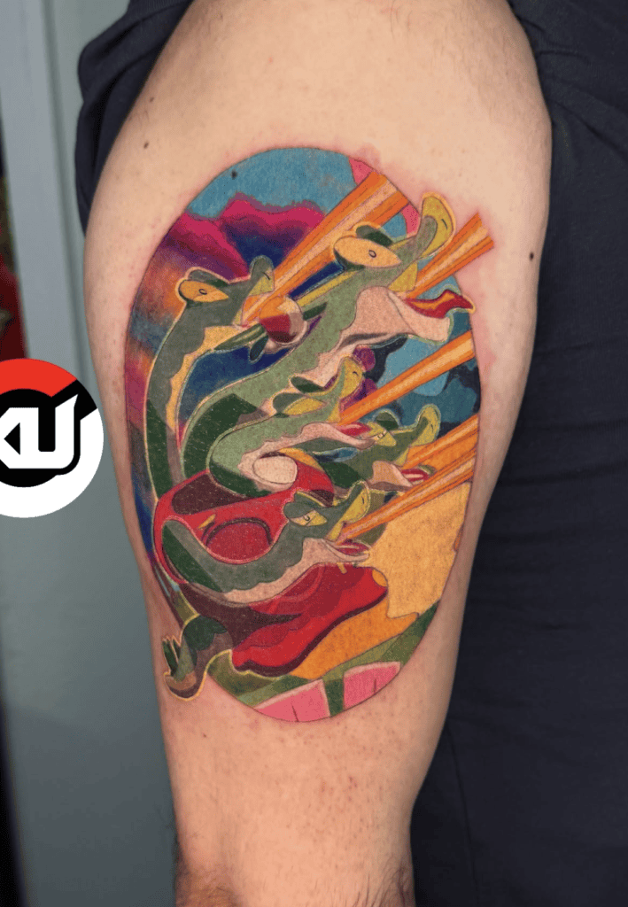 Hydrapple Beam Paldea Pokémon Tattoo