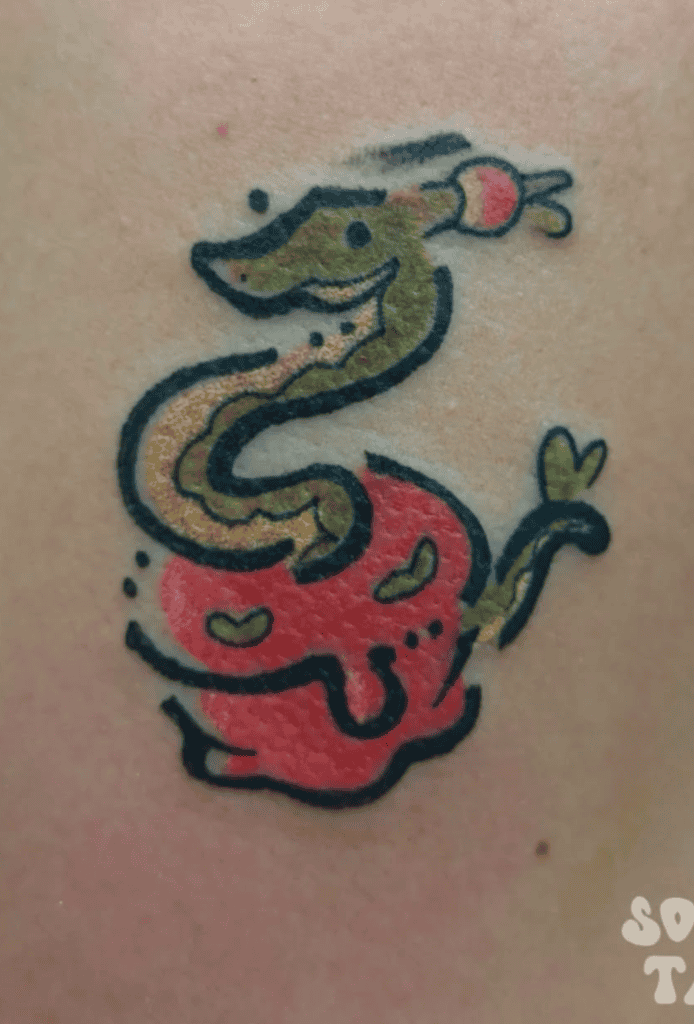 Hydrapple Cute Paldea Pokémon Tattoo