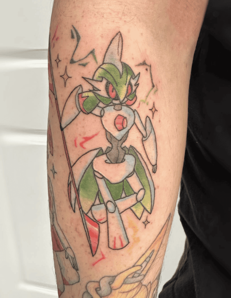 Iron Valiant Staff Paldea Pokémon Tattoo