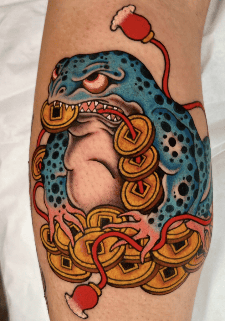 Jin Chan Angry Chinese Mythology Tattoo