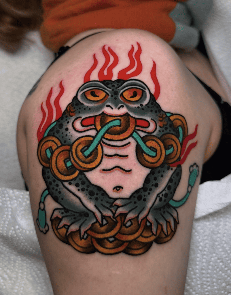 Jin Chan Coin Chinese Mythology Tattoo