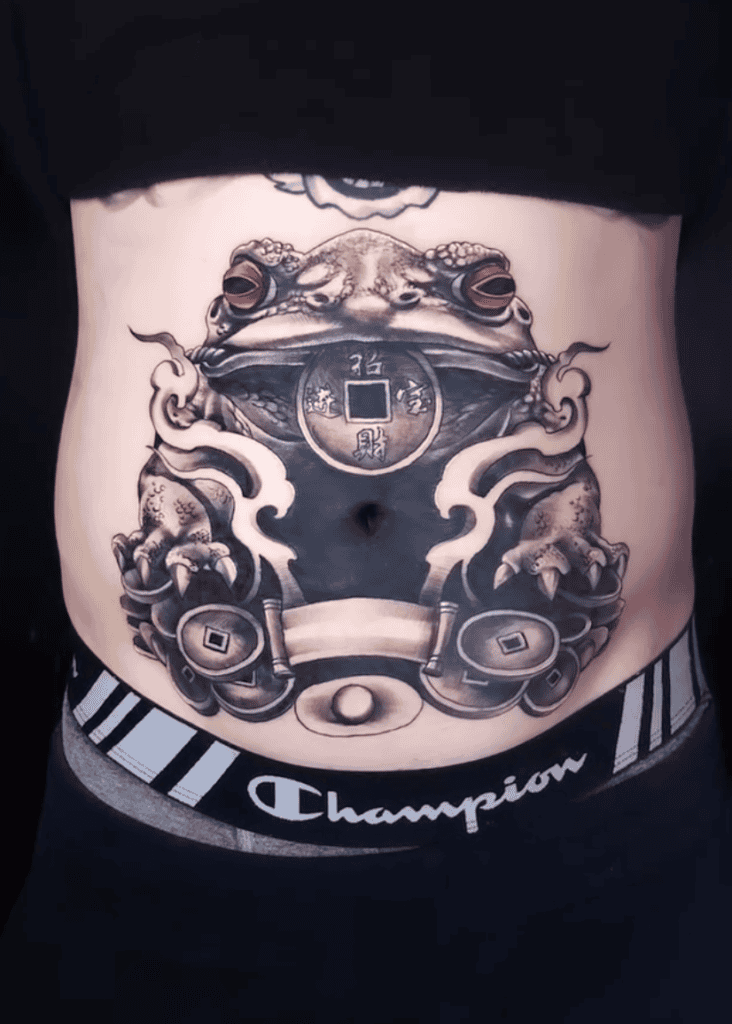Jin Chan Frog Chinese Mythology Tattoo