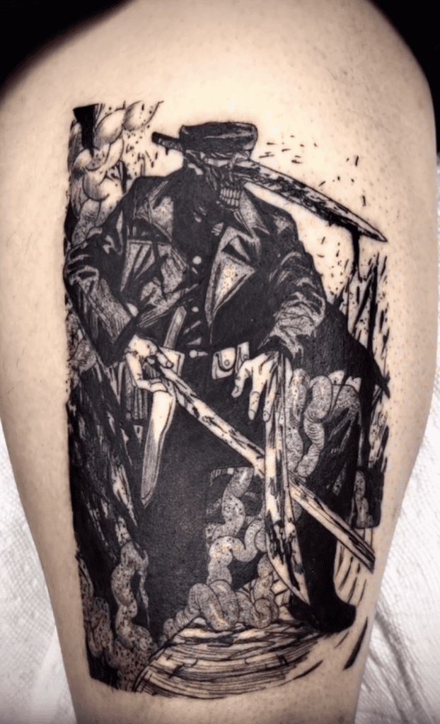 Katana Man Chainsaw Man Tattoo