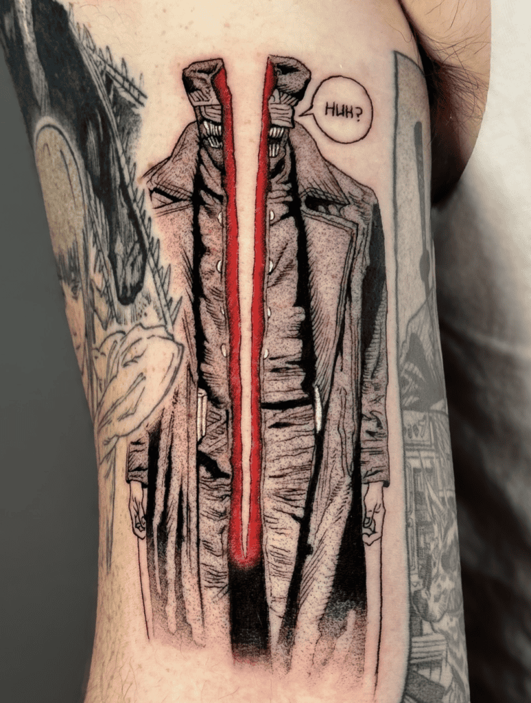 Katana Man Split Chainsaw Man Tattoo