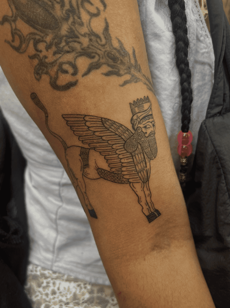 Lamassu Persian Mythology Tattoo