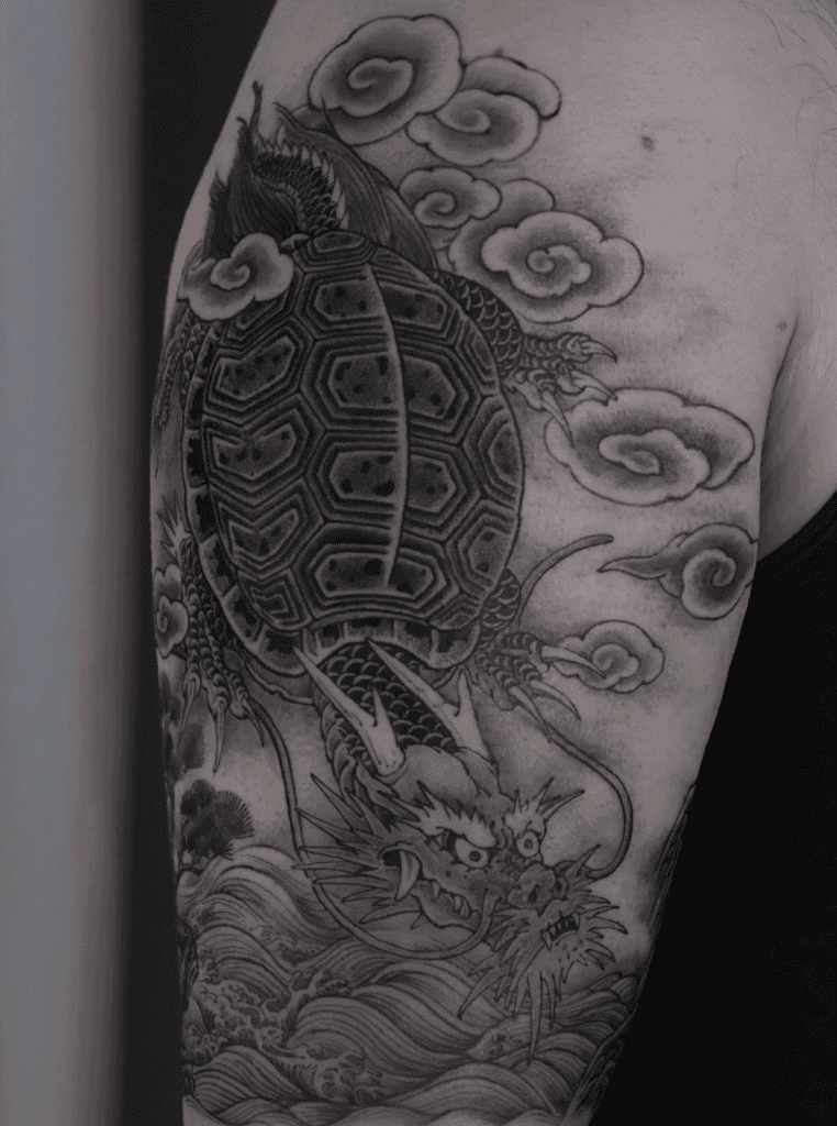 Longgui Cloud Chinese Mythology Tattoo
