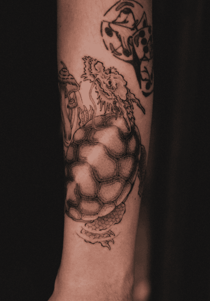 Longgui Turtle Chinese Mythology Tattoo