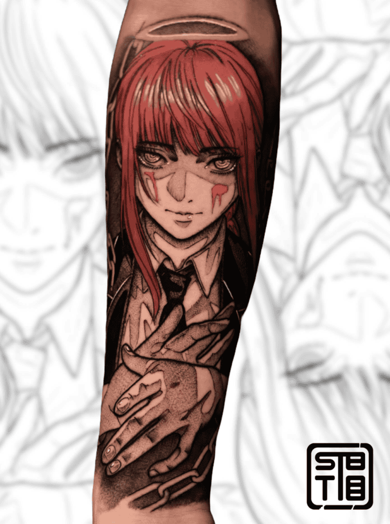 Makima Power Chainsaw Man Tattoo