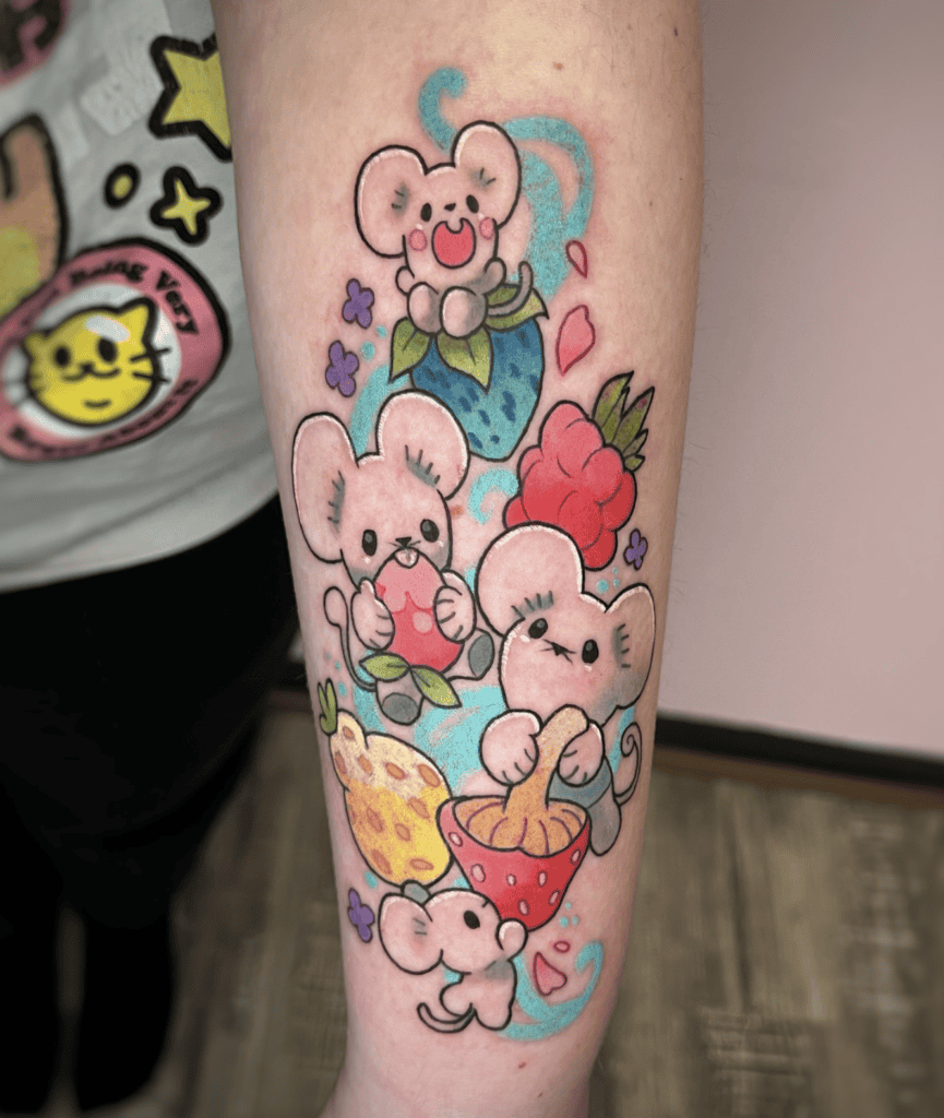Maushold Food Paldea Pokémon Tattoo