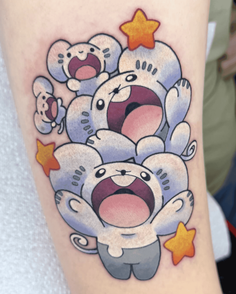 Maushold Shout Paldea Pokémon Tattoo