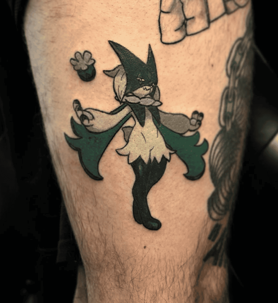 Meowscarada Arms Paldea Pokémon Tattoo