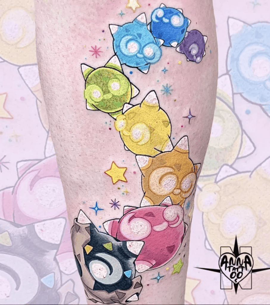 Minior Colours Alola Pokémon Tattoo